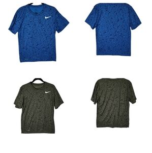 Nike Dri-FIT Men's Seasonal All Print Tee Blue, Green Size M, 2 T-SHIRT